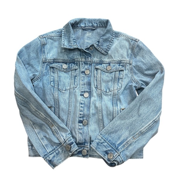Gap Kids Icon Denim Jacket in Light Wash - Size Large - Picture 1 of 11